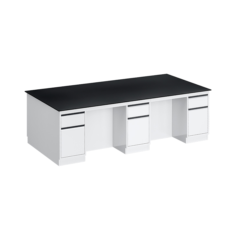 How does the Wanshulin laboratory all-steel floor-standing central table achieve an excellent balance between design and durability?